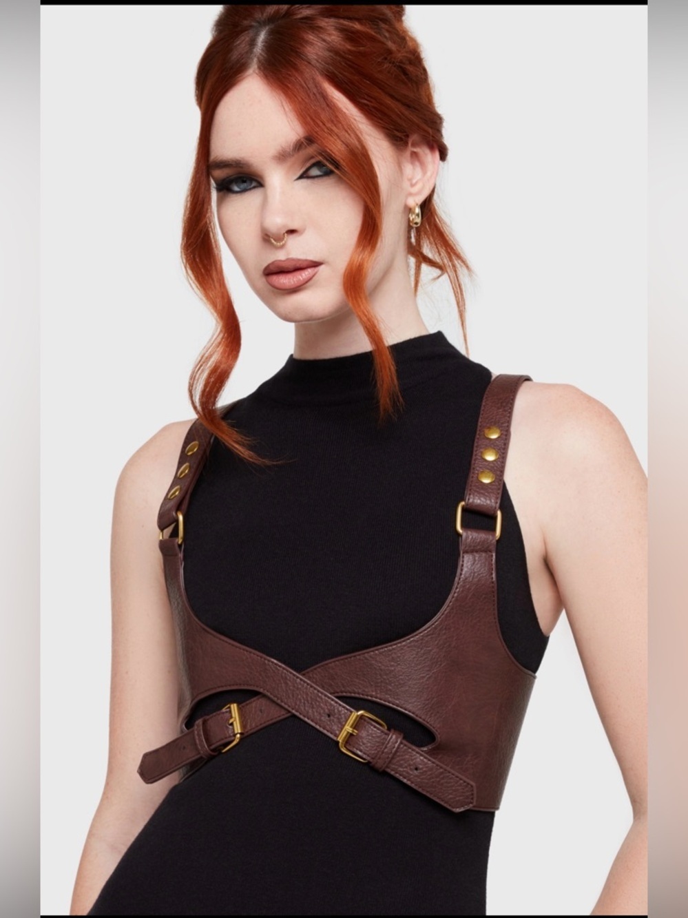 KILLSTAR Roseate Harness Vest Brown Medium Large